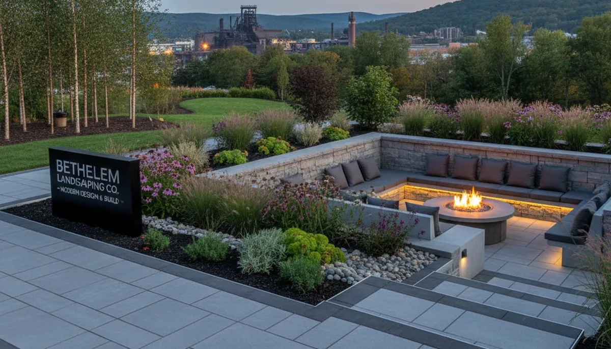 Landscaping crew providing lawn care services in Allentown, PA