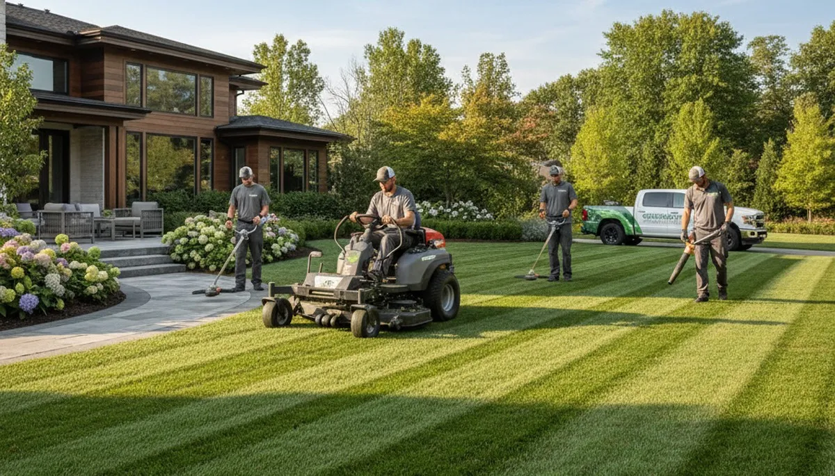 Professional lawn mowing service by Chop Chop Landscaping in Allentown, PA